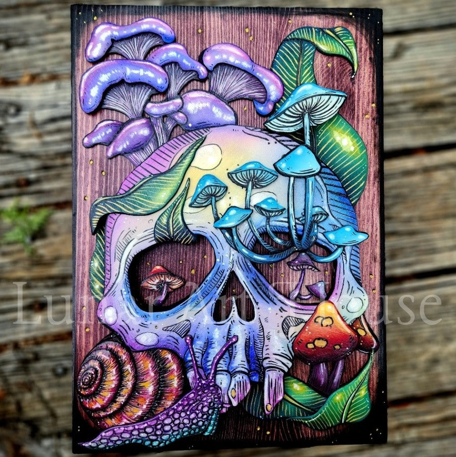 Skull and Nature Hidden Key Box Made to Order – Lunar Art House