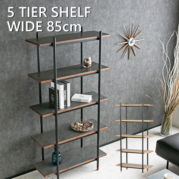 lushroom オープンラック 大理石調 ウォールナット オーク