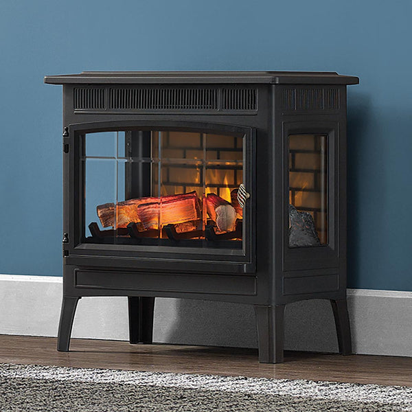 Duraflame 3D Black Infrared Electric Fireplace Stove with Remote