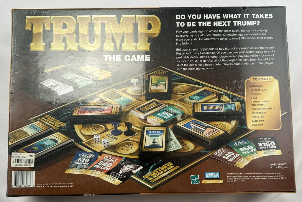 Trump: The Game - 2004 - Parker Brothers - New/Sealed | Mandi's