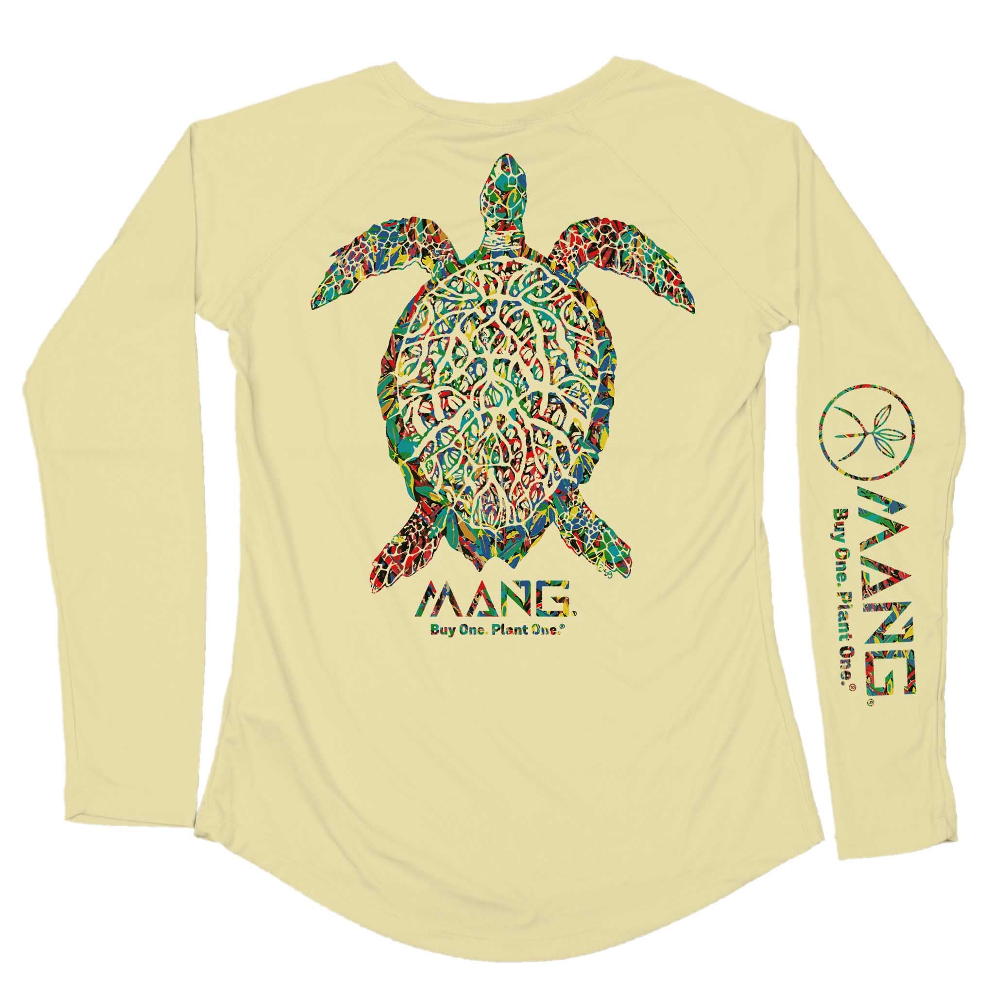 Women's Planting Hope Turtle Long Sleeve UPF 50 Sun Shirt | MANG Gear