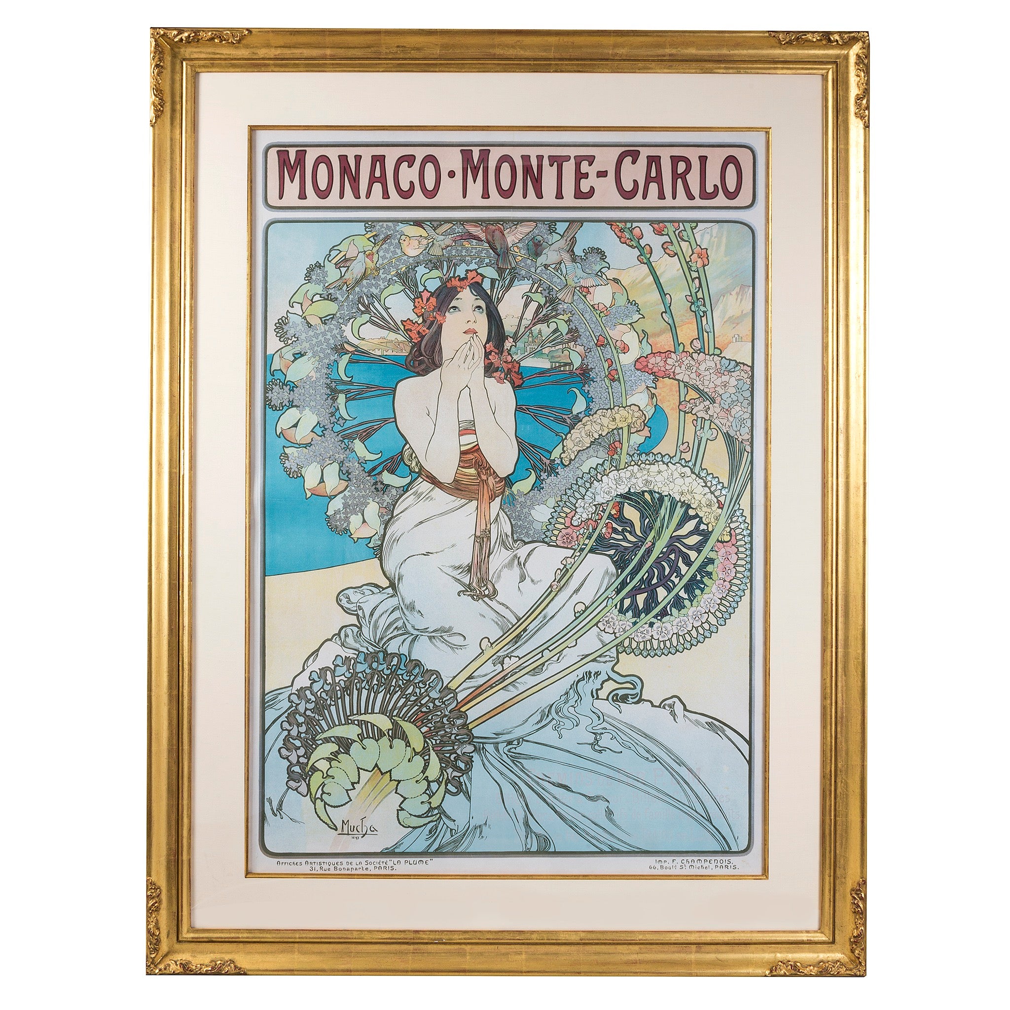 MONACO-MONTE-CARLO アルフォンス・ミュシャ 複製 原画 Monaco Monte