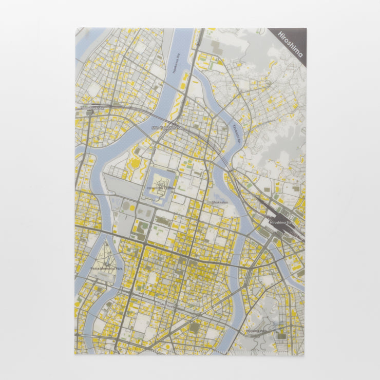 街まち】A4クリアファイル/広島｜地図グッズ｜Map Design GALLERY