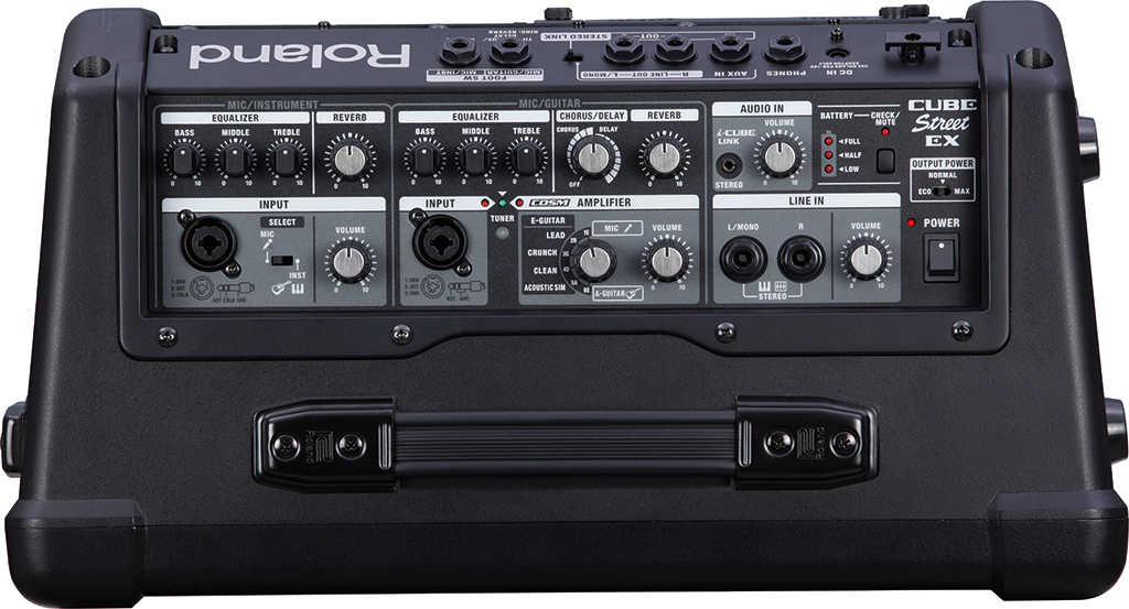 電池駆動セット 明瞭なサウンドのRoland CUBE STREET EX + ワイヤレス