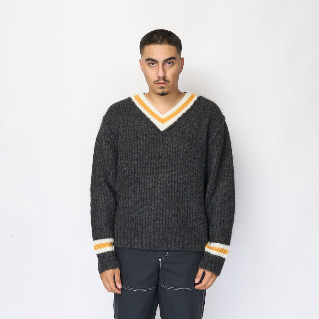 Stussy - Mohair Tennis Sweater (Charcoal) – MILK STORE