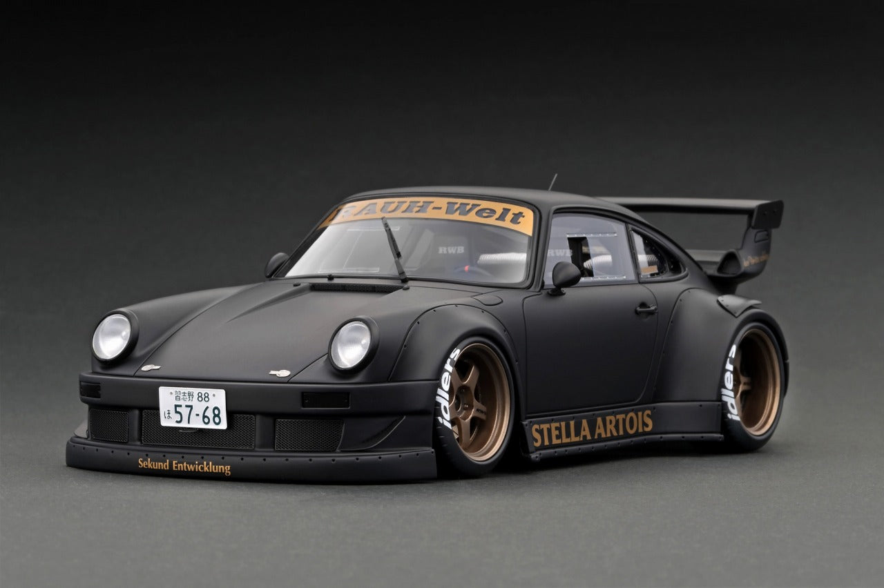 Ignition Model 1:18 Porsche 930 RWB in Matte Black – Model Cars