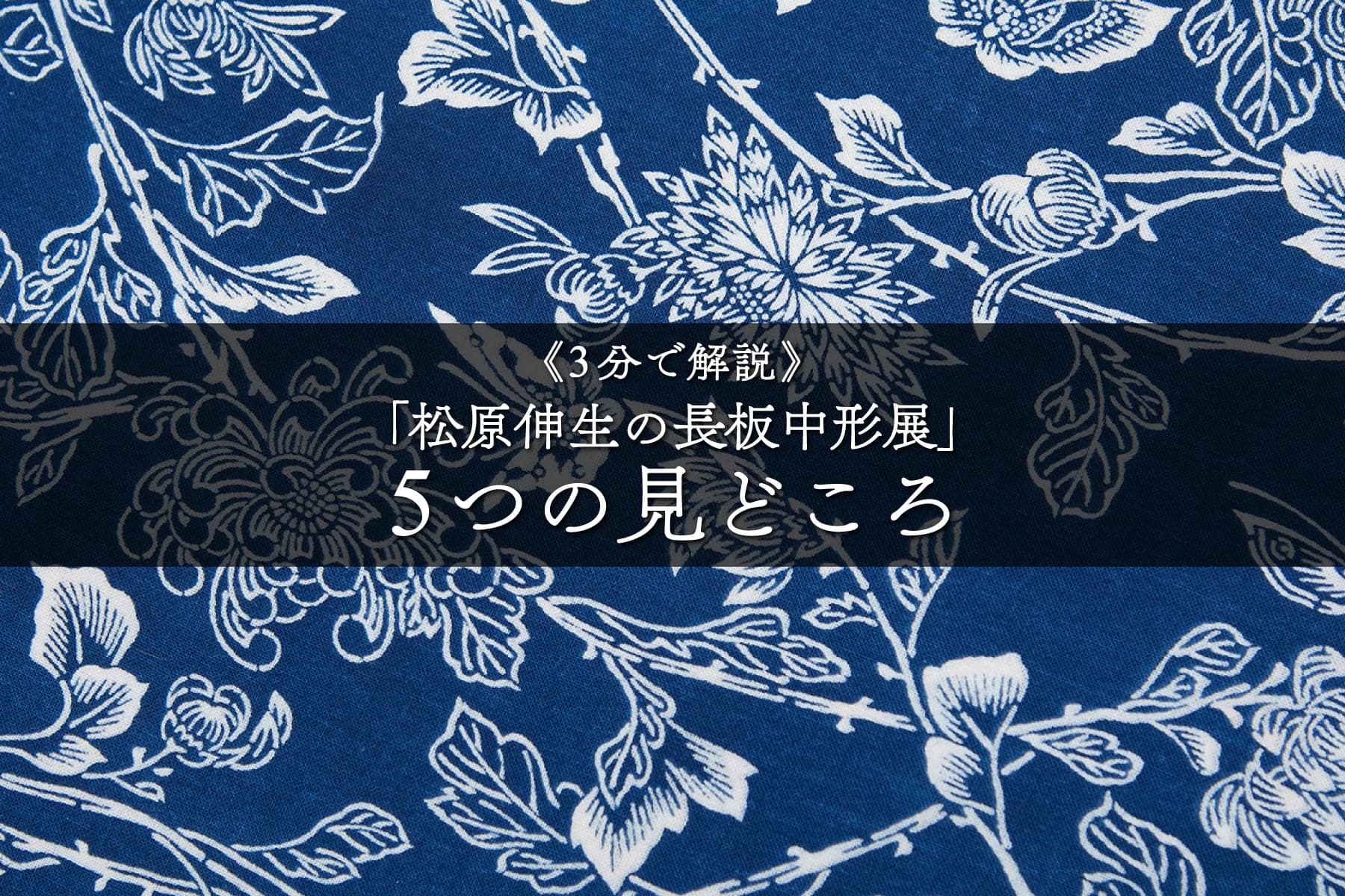 3分で解説》「松原伸生の長板中形展」5つの見どころ（2022年公開