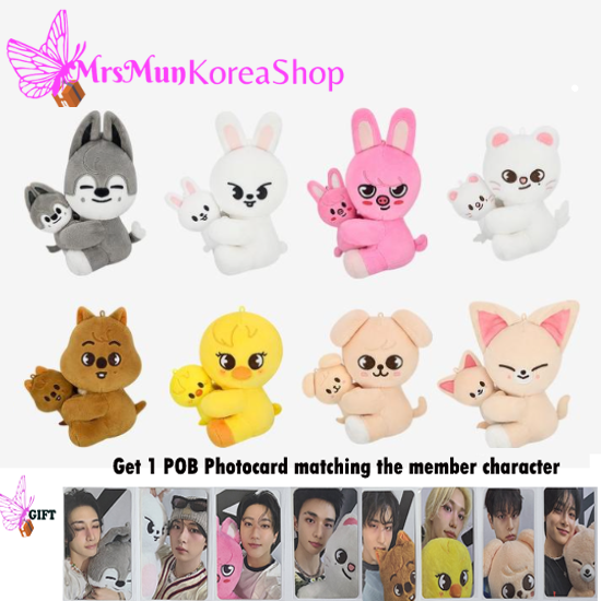 Stray Kids Skzoo Magnet Plush Set - celebrATE ( Photocard from Pop