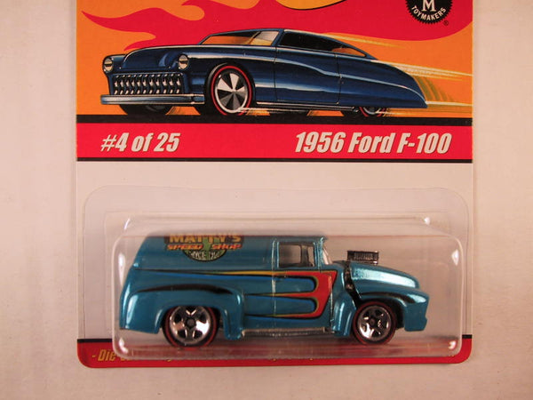 Hot Wheels Classics, Series 1, #04 1956 Ford F-100, Blue – MVE