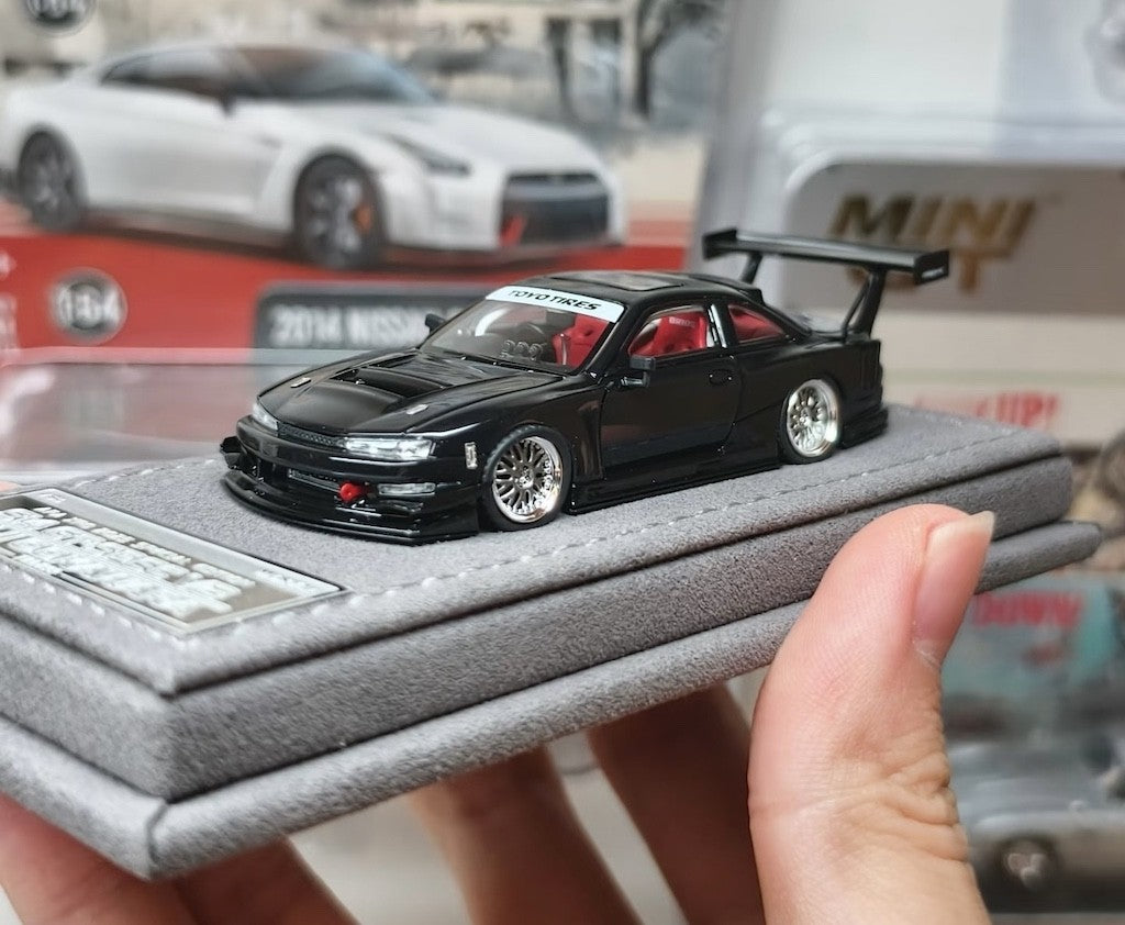 Mortal 1:64 Black Silvia S14 GT Spec V2 Seiji Sports Model Diecast