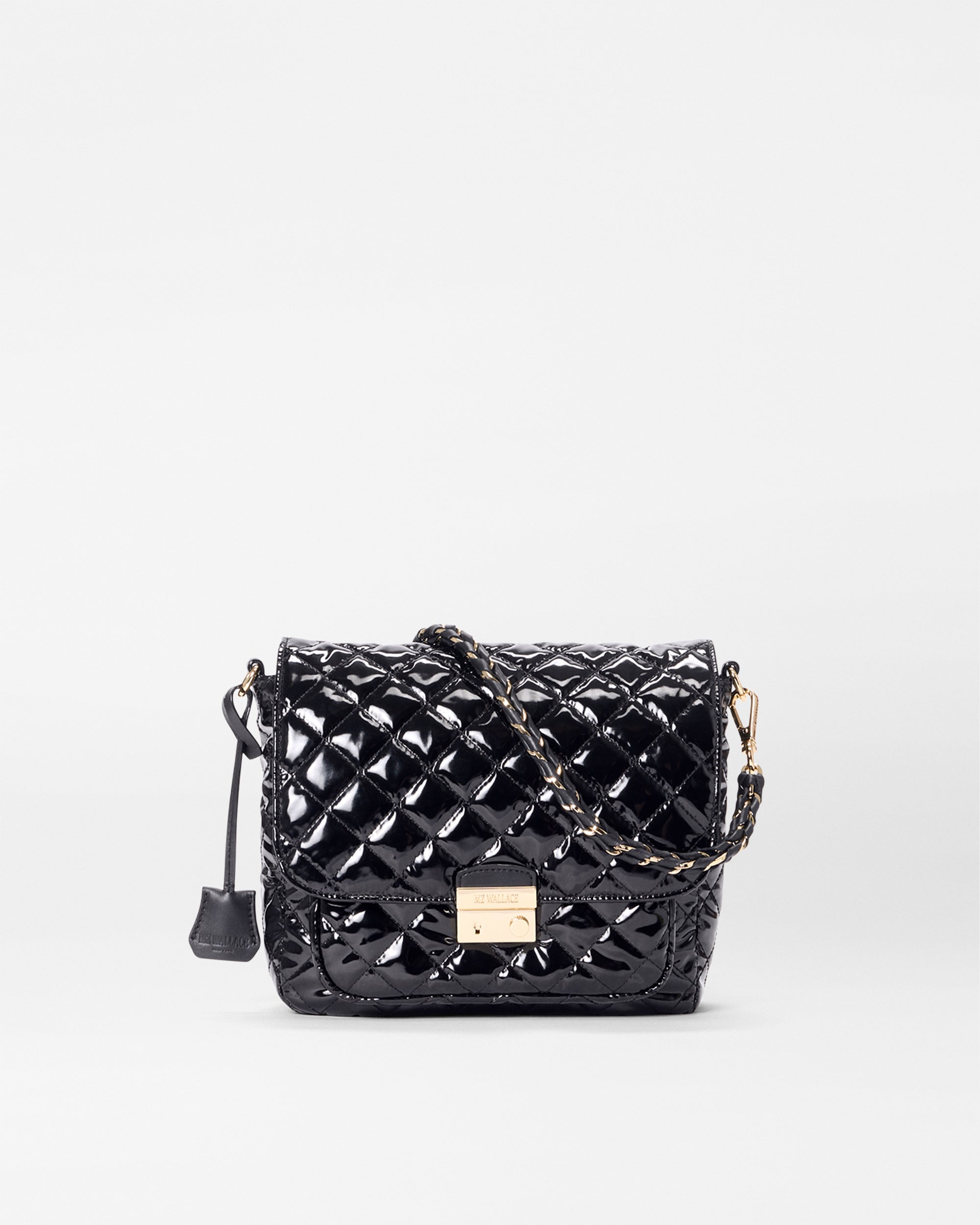 Black Lacquer Medium Crosby Lock Crossbody