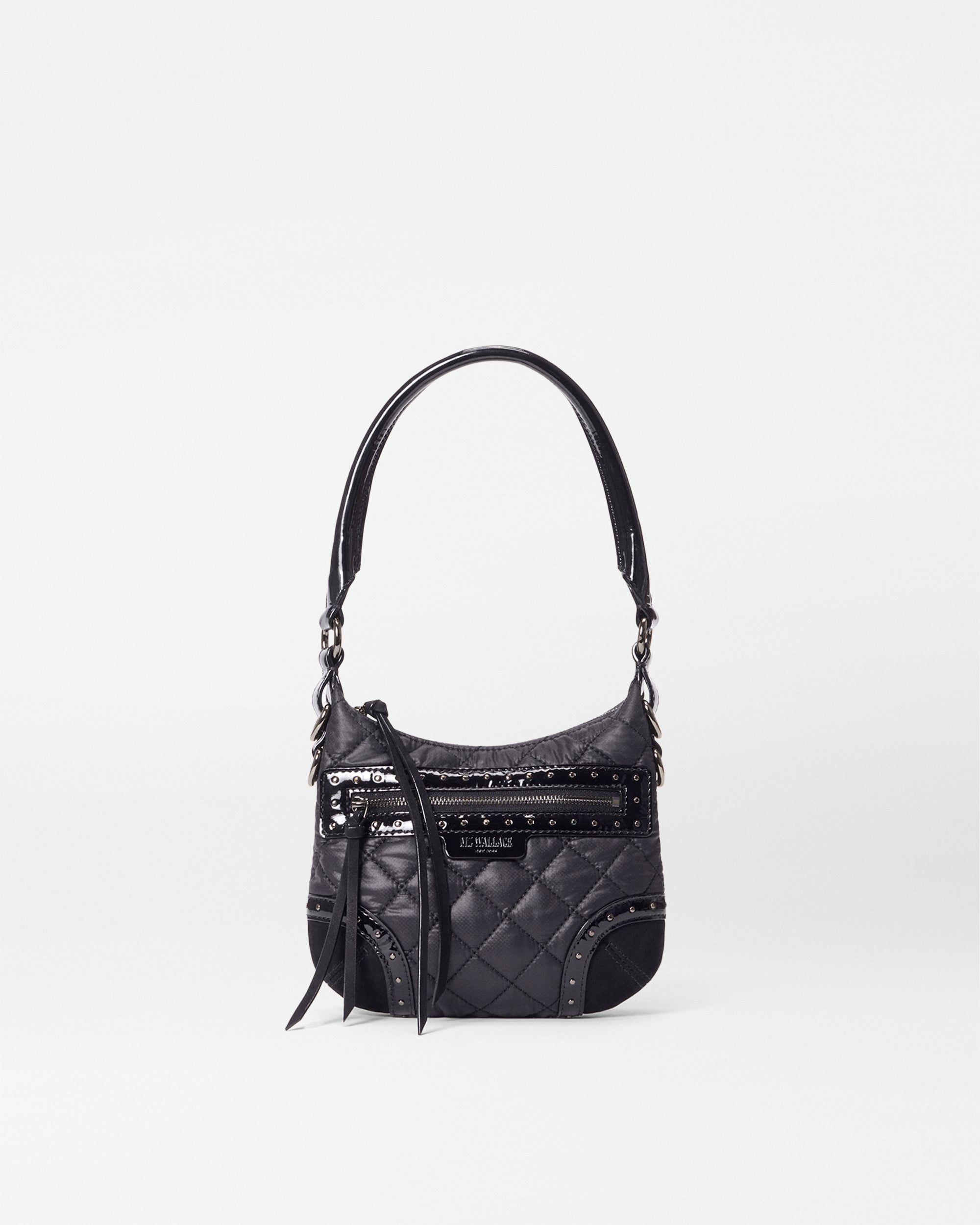 Mini Black Studded Handbag | MZ Wallace