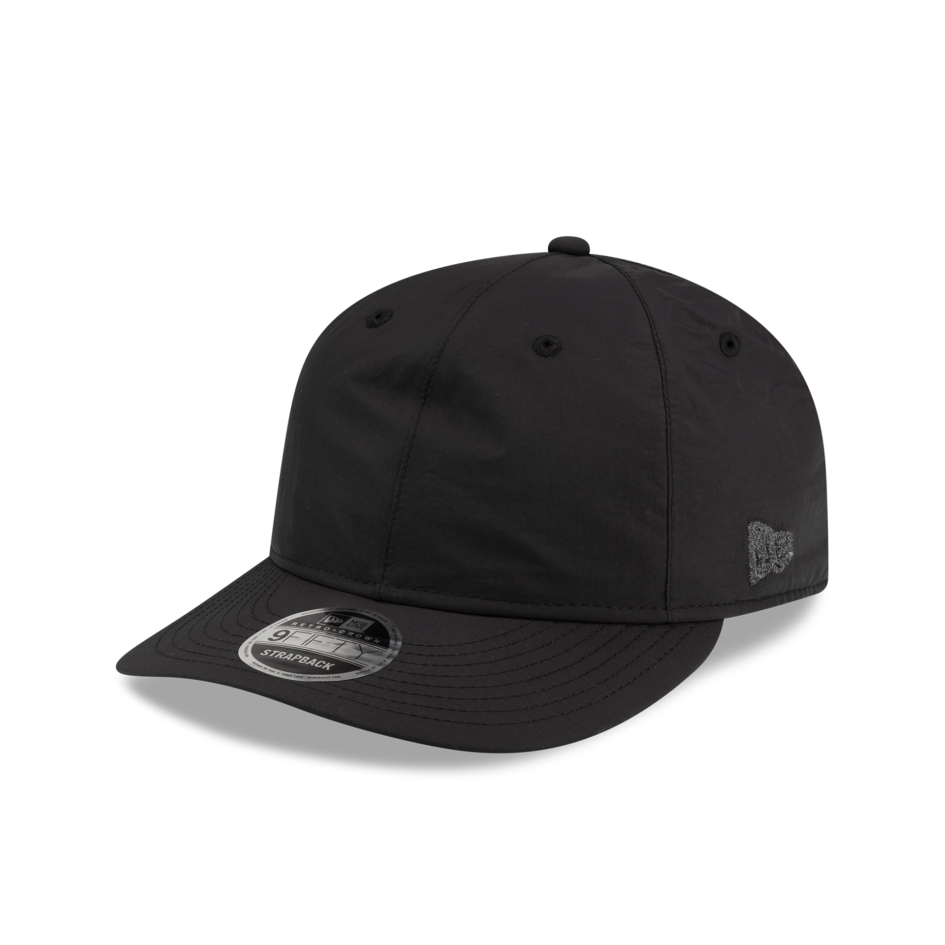 New Era Branded Nylon Black Retro Crown 9FIFTY Adjustable Hat