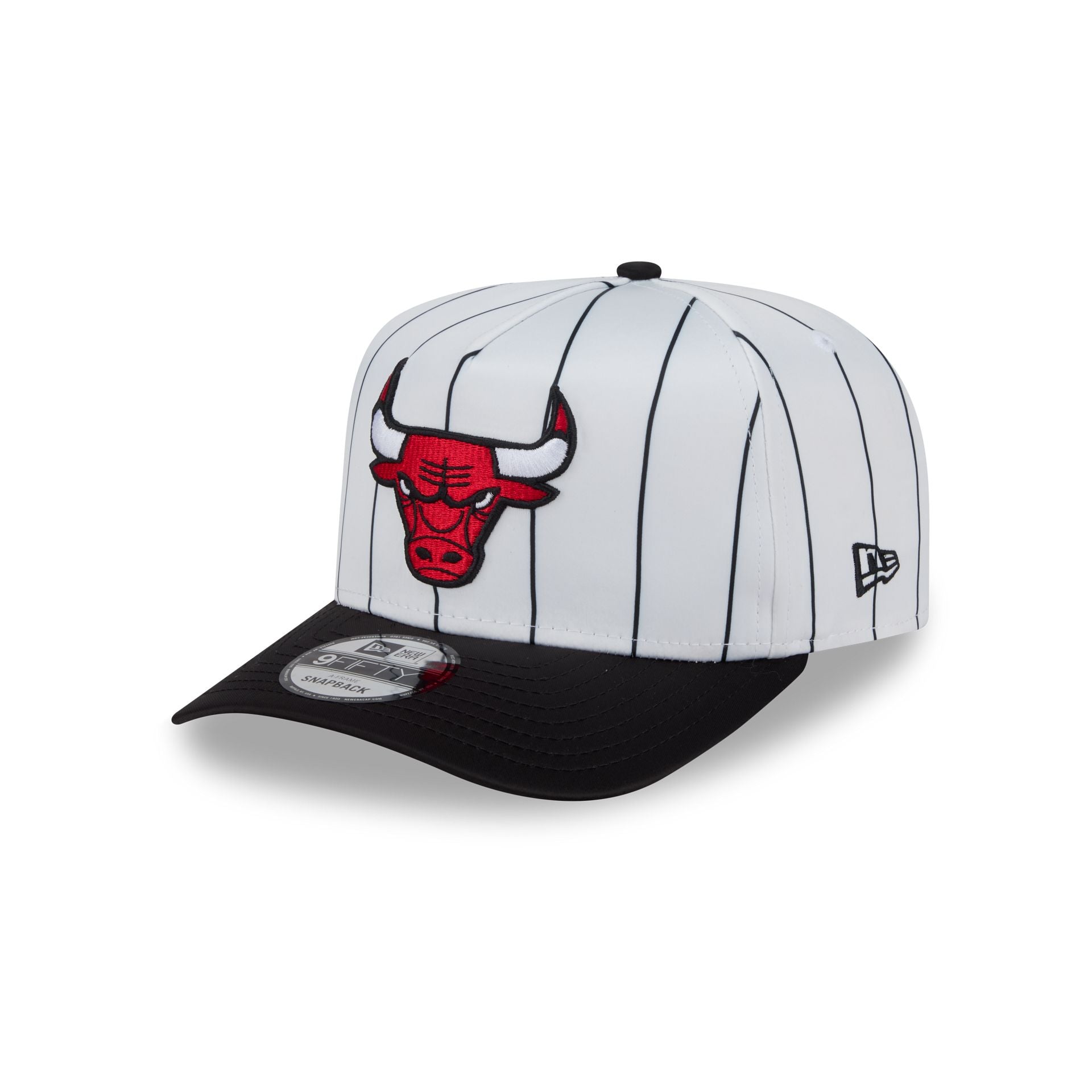 Chicago Bulls Satin Pinstripe 9FIFTY A-Frame Snapback Hat – New