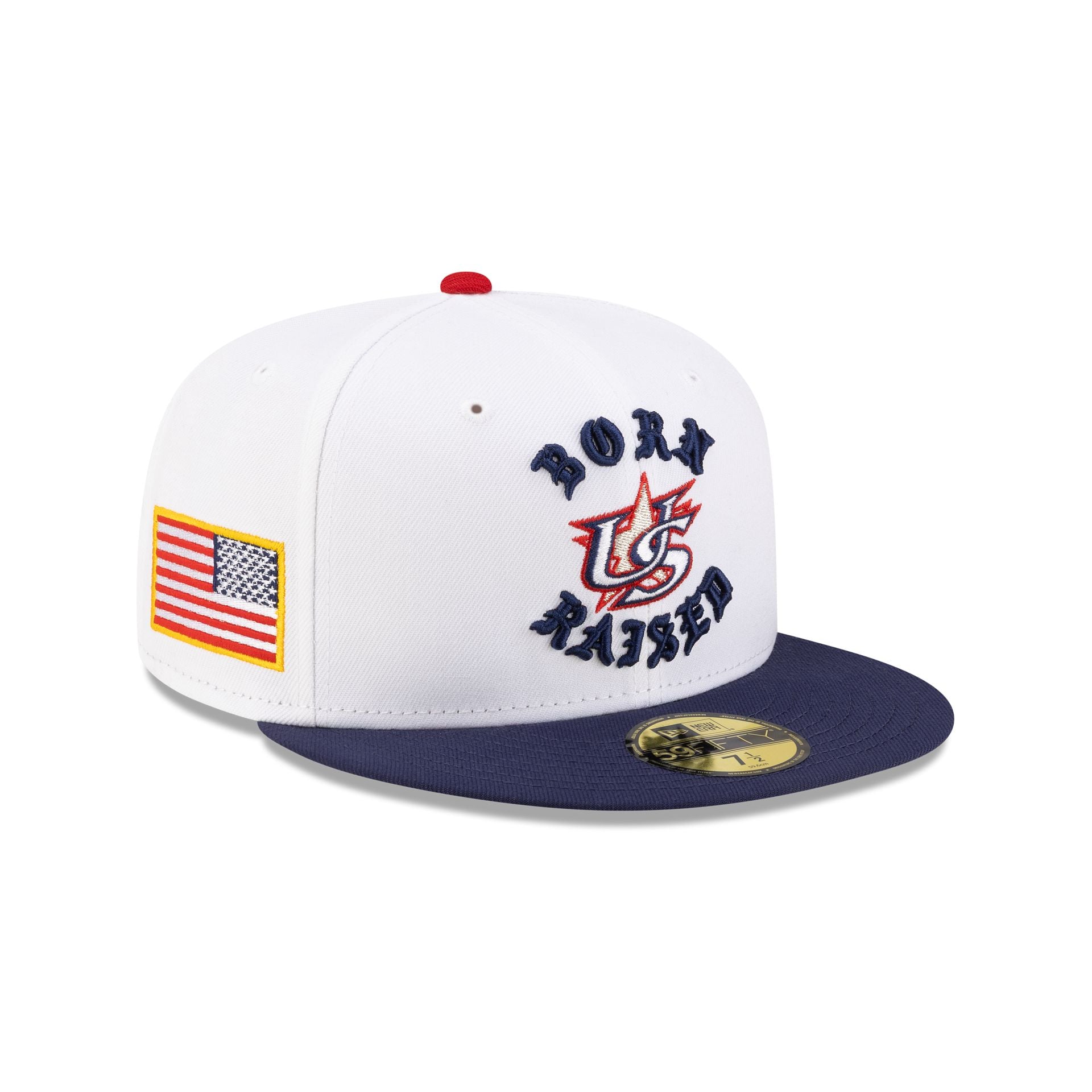 Born x Raised x USA White 59FIFTY Fitted Hat – New Era Cap