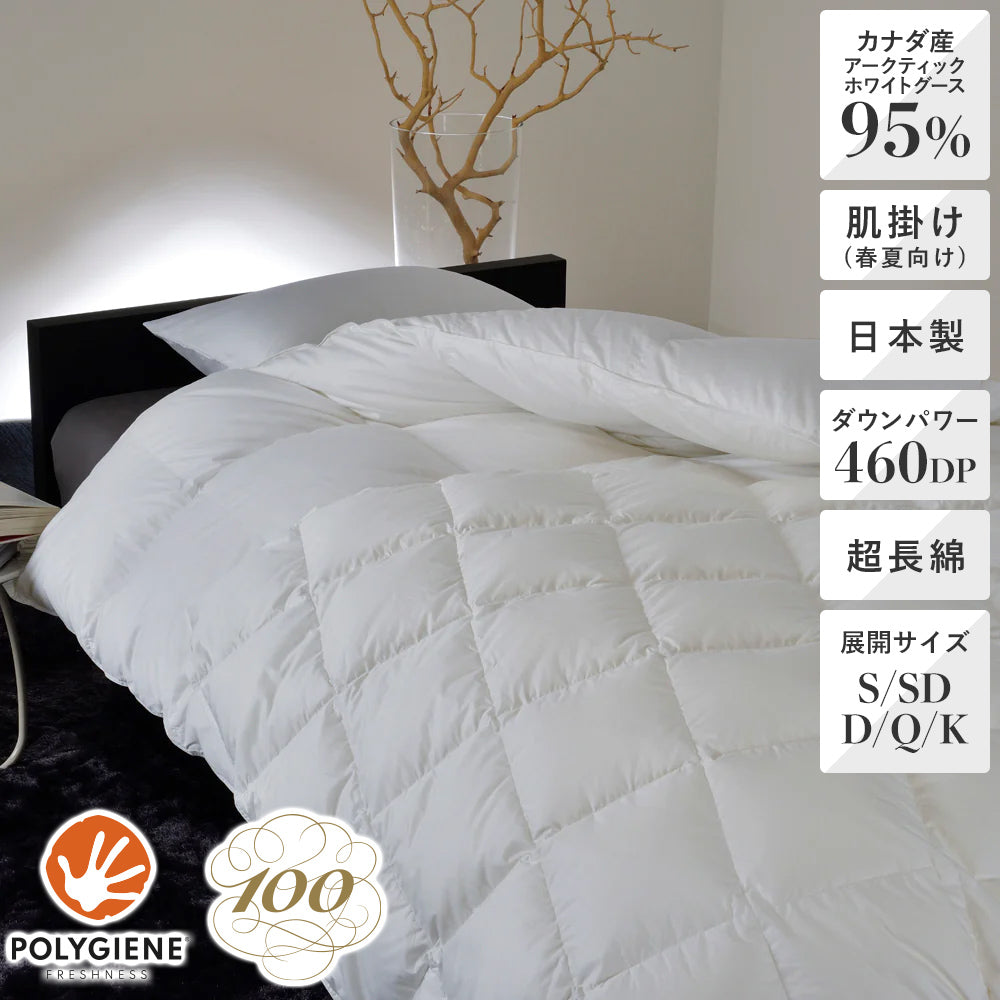 昭和西川 100年羽毛］羽毛肌掛けふとん・ダウンケット 日本製カナダ産