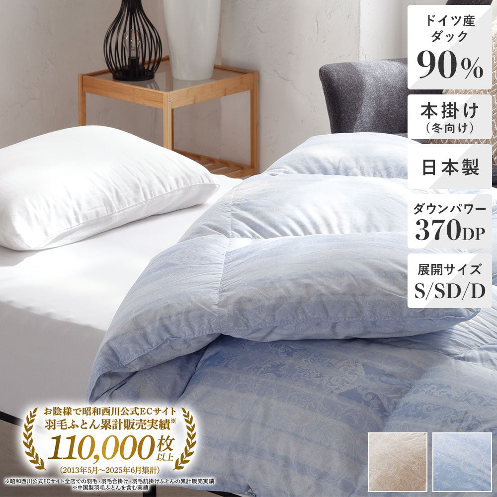 羽毛布団日本製ドイツ産ダック90％ 370ダウンパワー［CMD羽毛］ – 西川