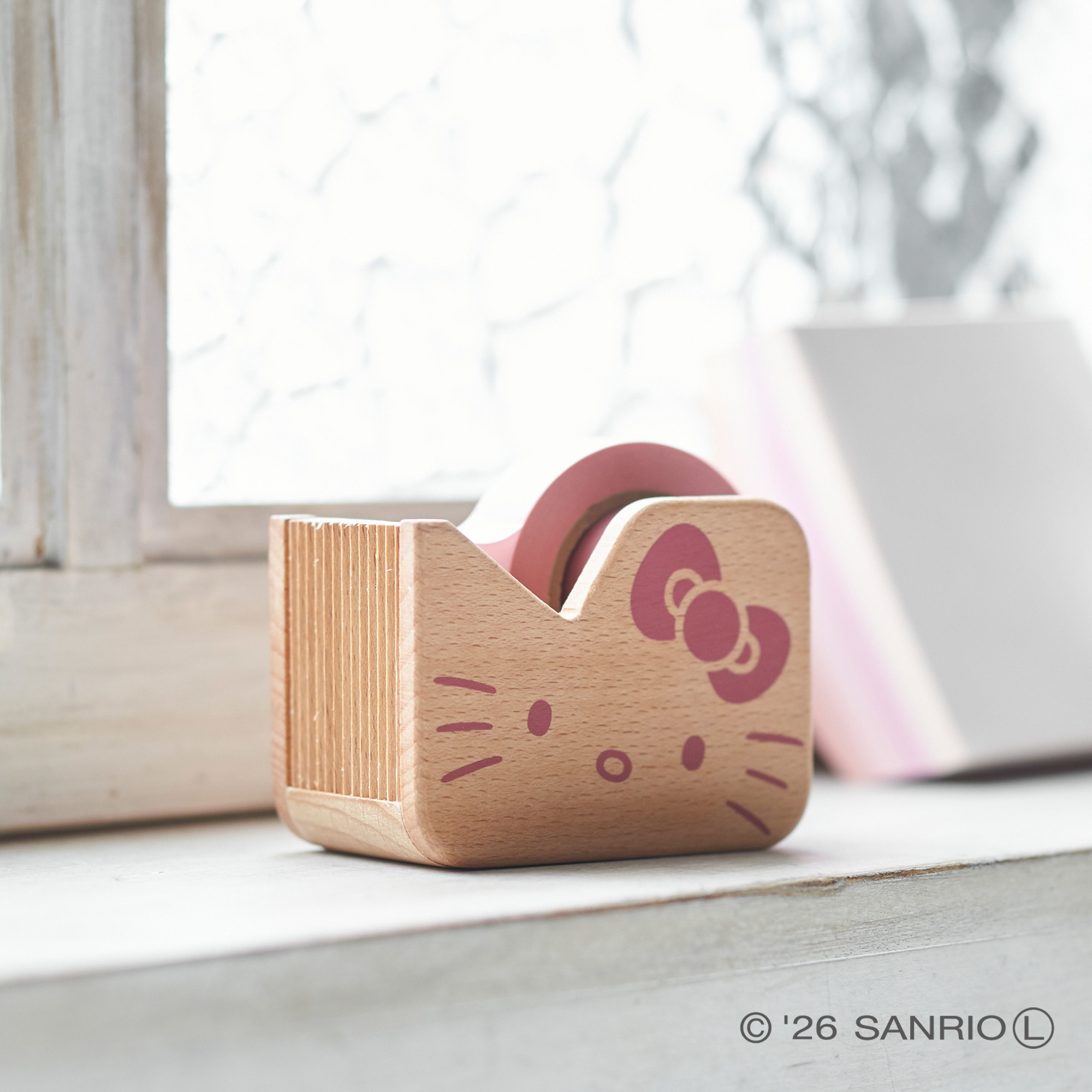 ハローキティ マスキングテープカッター - 木製玩具のニチガン-商品紹介