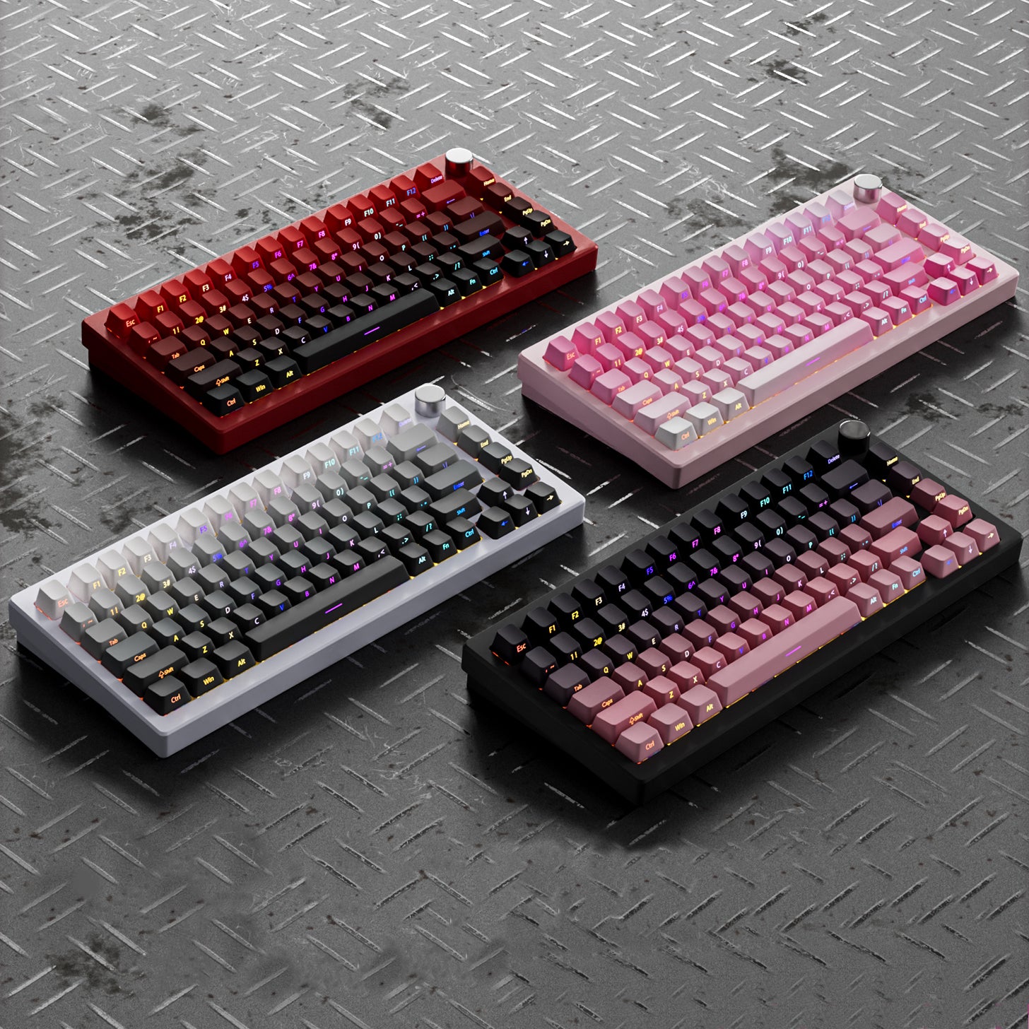 HJS AL75 V2 Aluminum Mechanical Wireless Keyboard Barebone