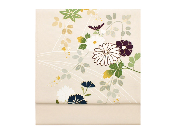 京友禅 九寸名古屋帯(工芸キモノ野口・秋草文様) | 商品紹介 | 染と織