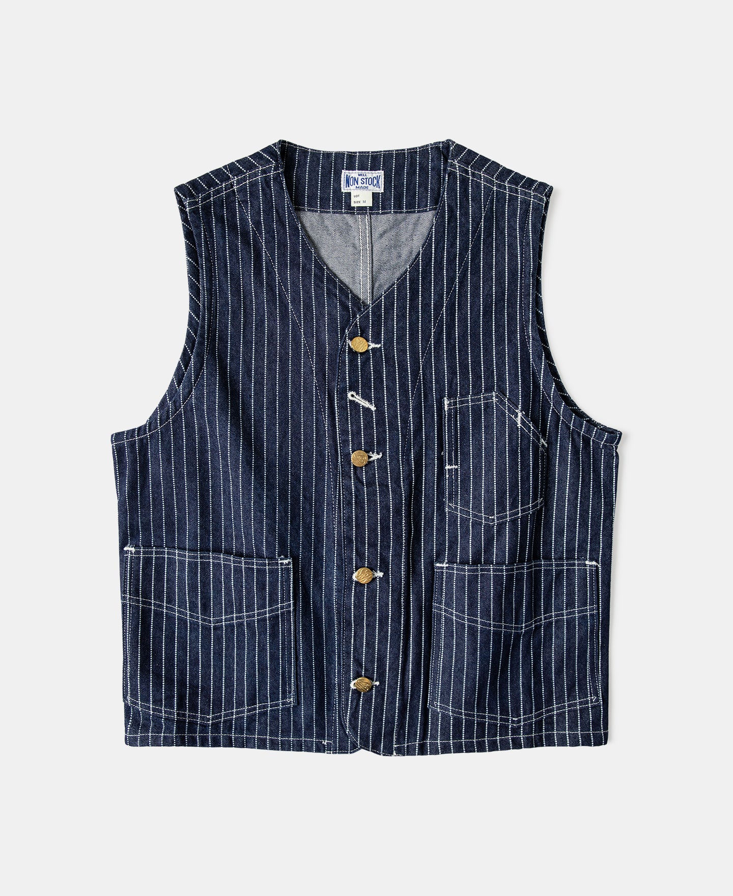 Classic Mens 12oz Denim 1930s Wabash indigo Railway Work Vest