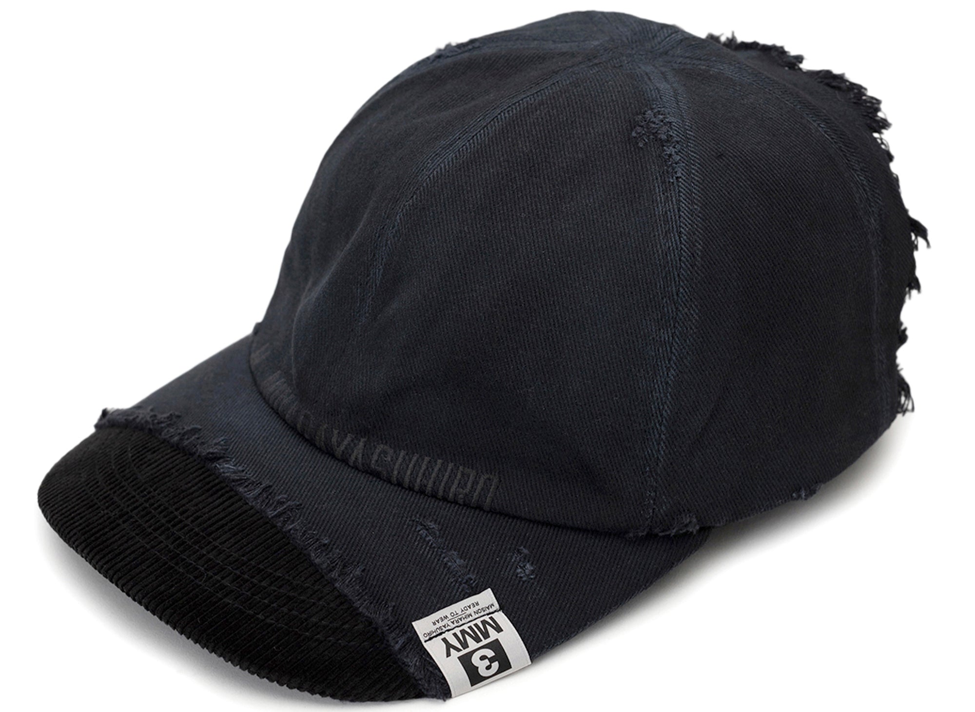 Maison Mihara Yasuhiro Crushed Detail Cap in Black – Oneness Boutique
