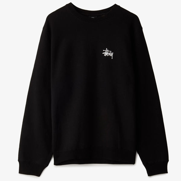 STUSSY Basic Crewneck Sweatshirt, Black – OZNICO