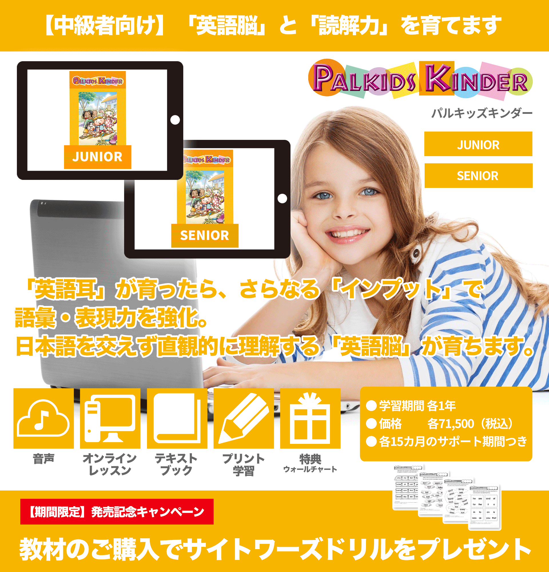 10万組の親子が実践した幼児英語教材パルキッズキンダー