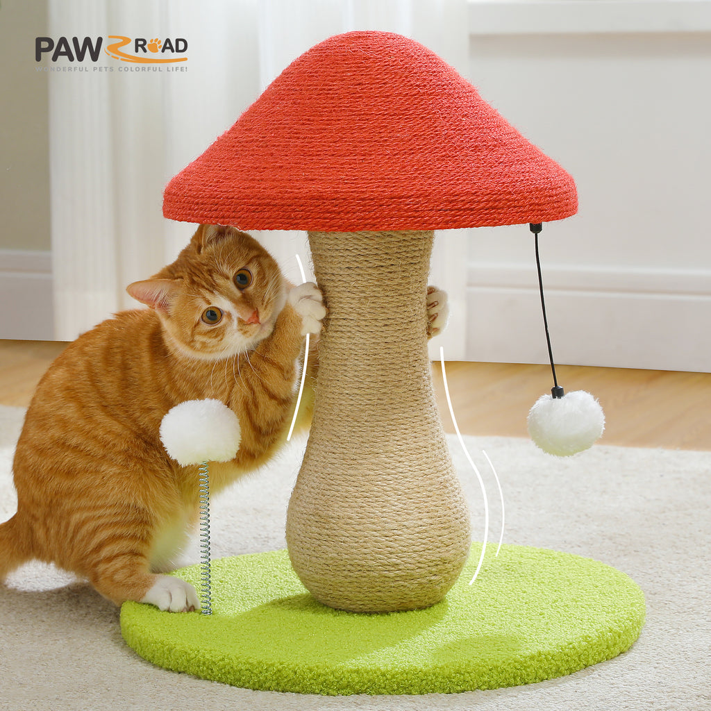 PAWZ Road Mushrooms Cat Scratching Post Sisal Claw Scratcher for Kitte