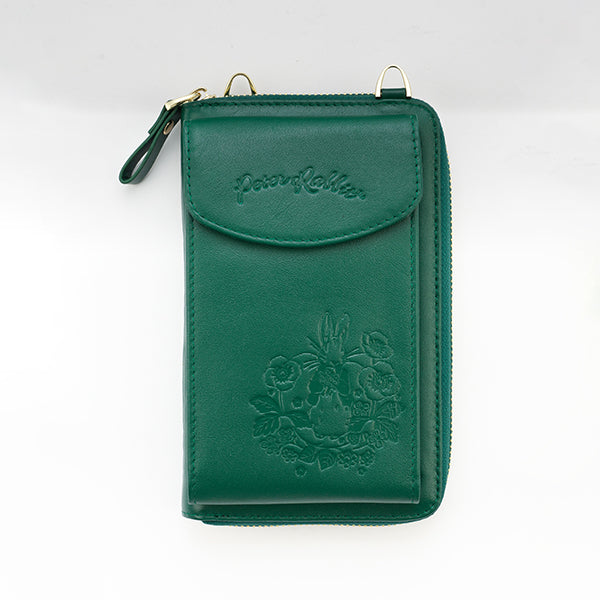 お財布機能付きスマホショルダー（グリーン）