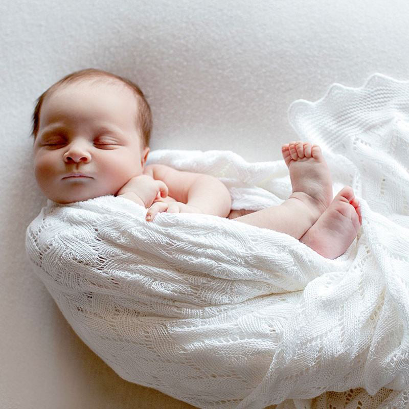 G.H.Hurt & Son Lacy Cotton Baby Shawl - White – Petit Bazaar