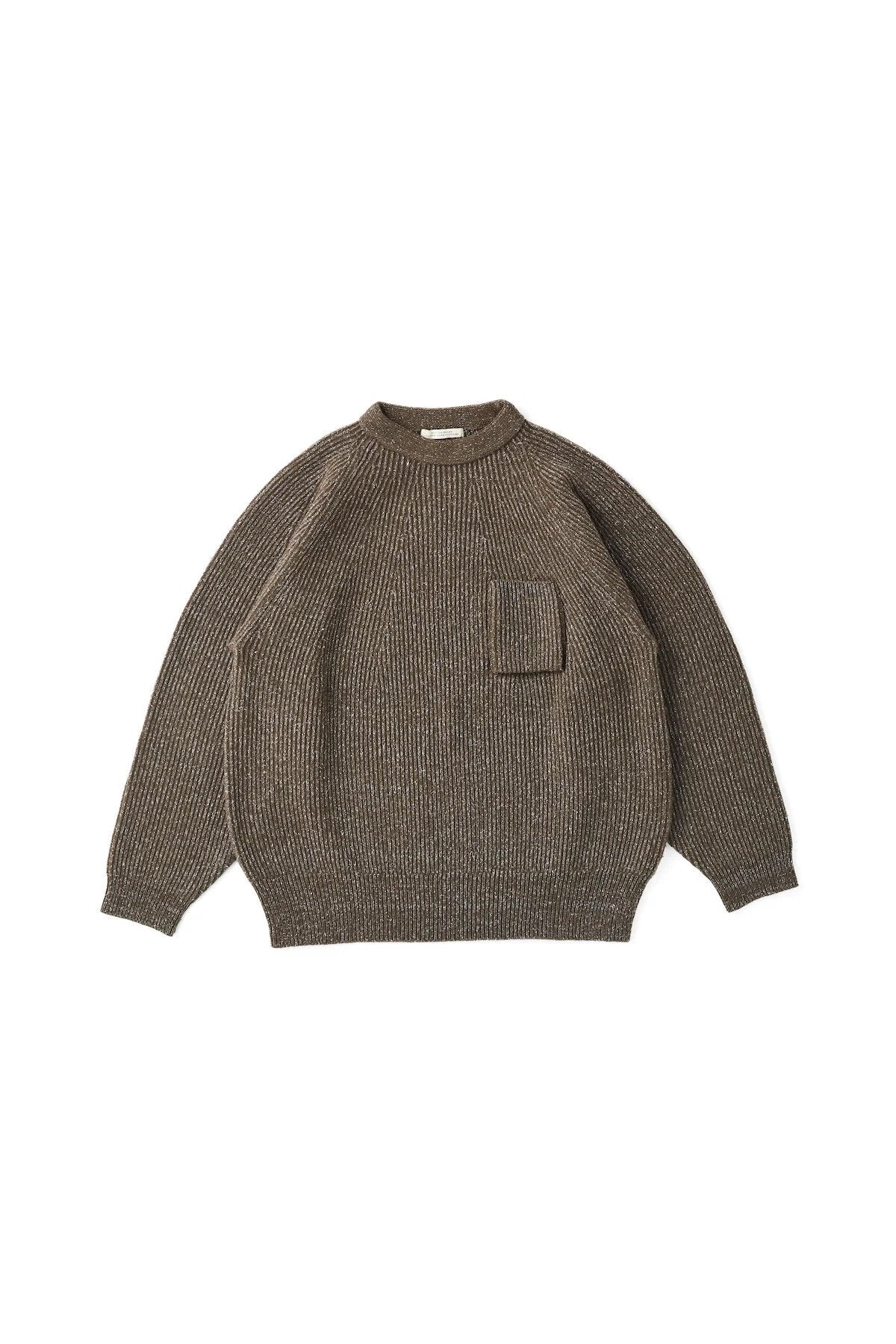 ○OLD JOE - SILK NEP WOOL MOCK-NECK SWEATER - OLIVE STONE – PHAETON