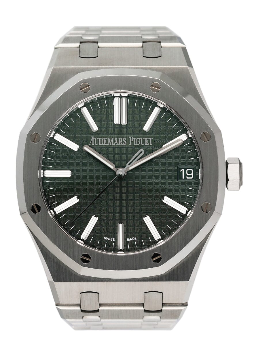 Audemars Piguet Royal Oak 15510ST Green Dial Mens Watch Box Papers