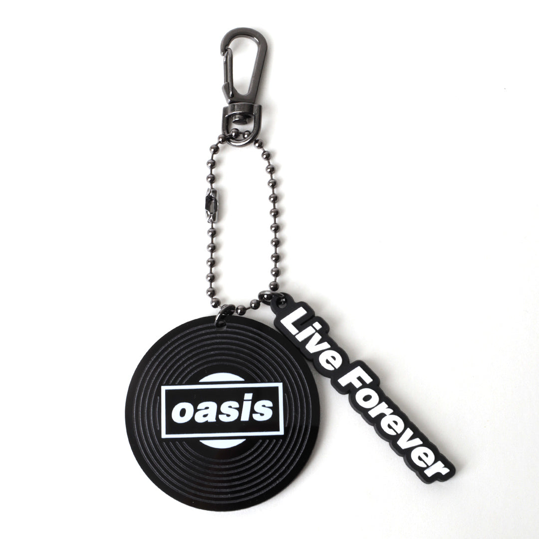 Oasis Record Live Forever Keychain