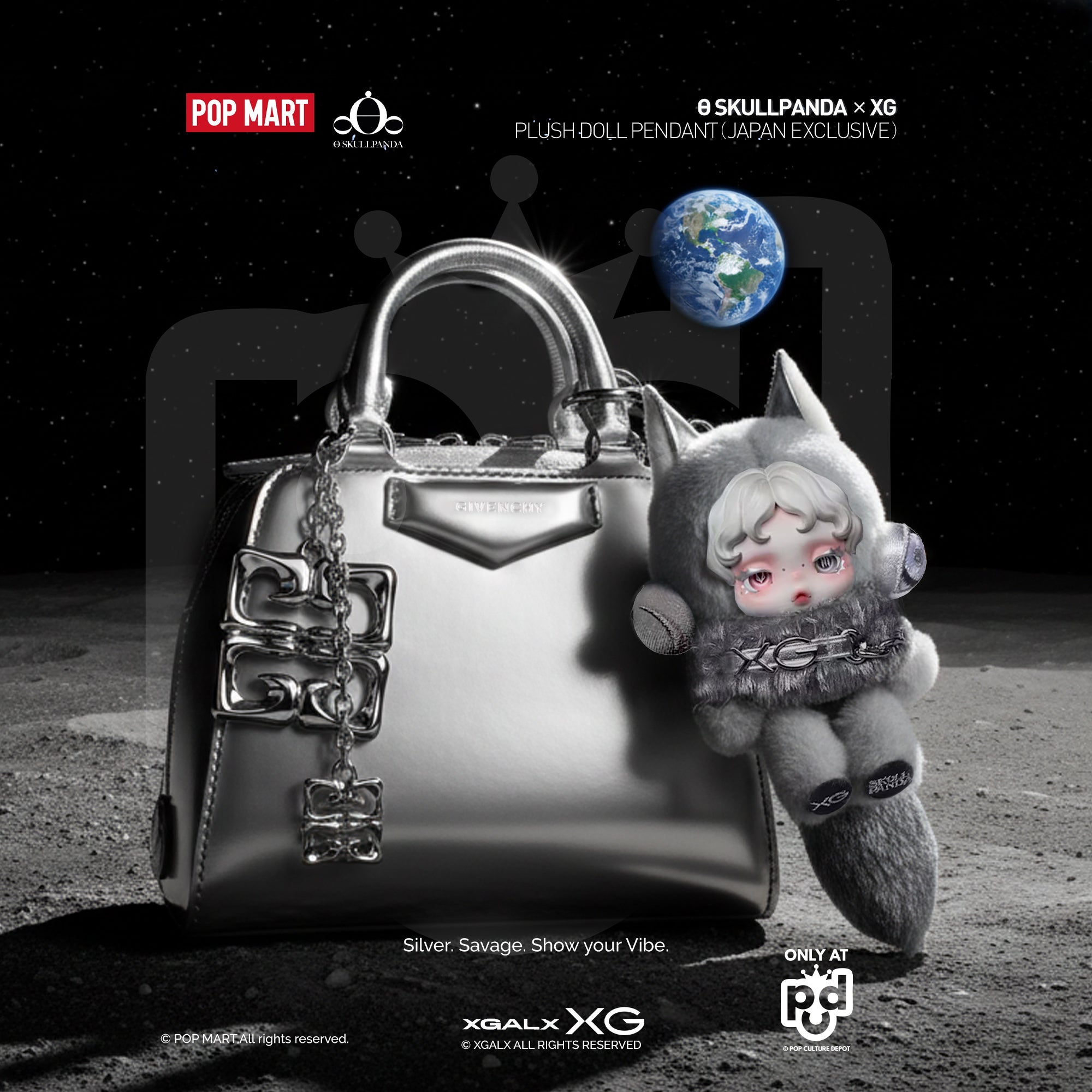 SKULLPANDA × XG Japan-Exclusive Collaboration Doll Pendant – POP