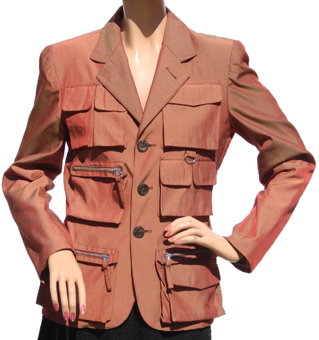 Vintage 1980s Jean Paul Gaultier Rust Brown Hunting Jacket