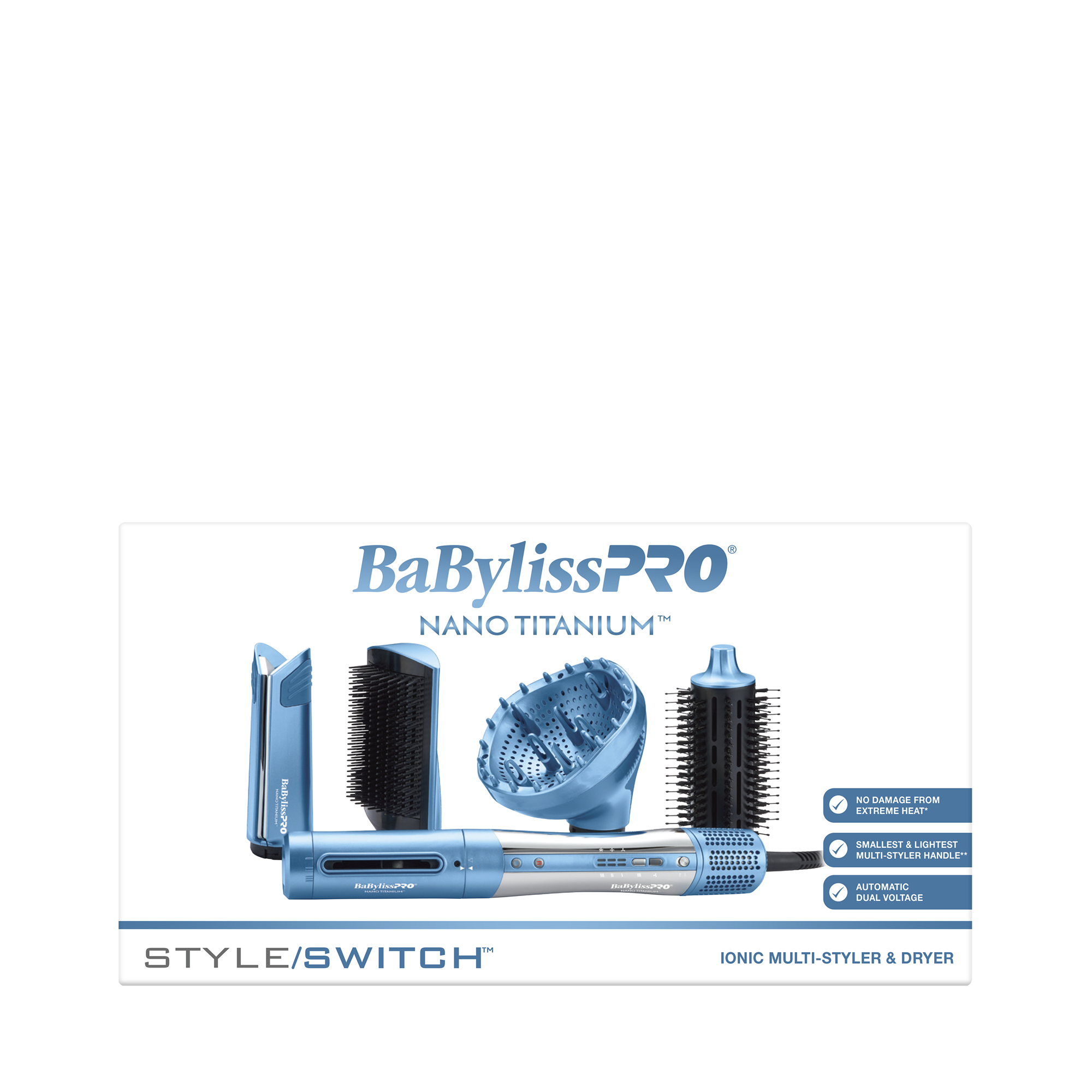 BaBylissPRO Nano Titanium™ Style/Switch Ionic Multi-Styler