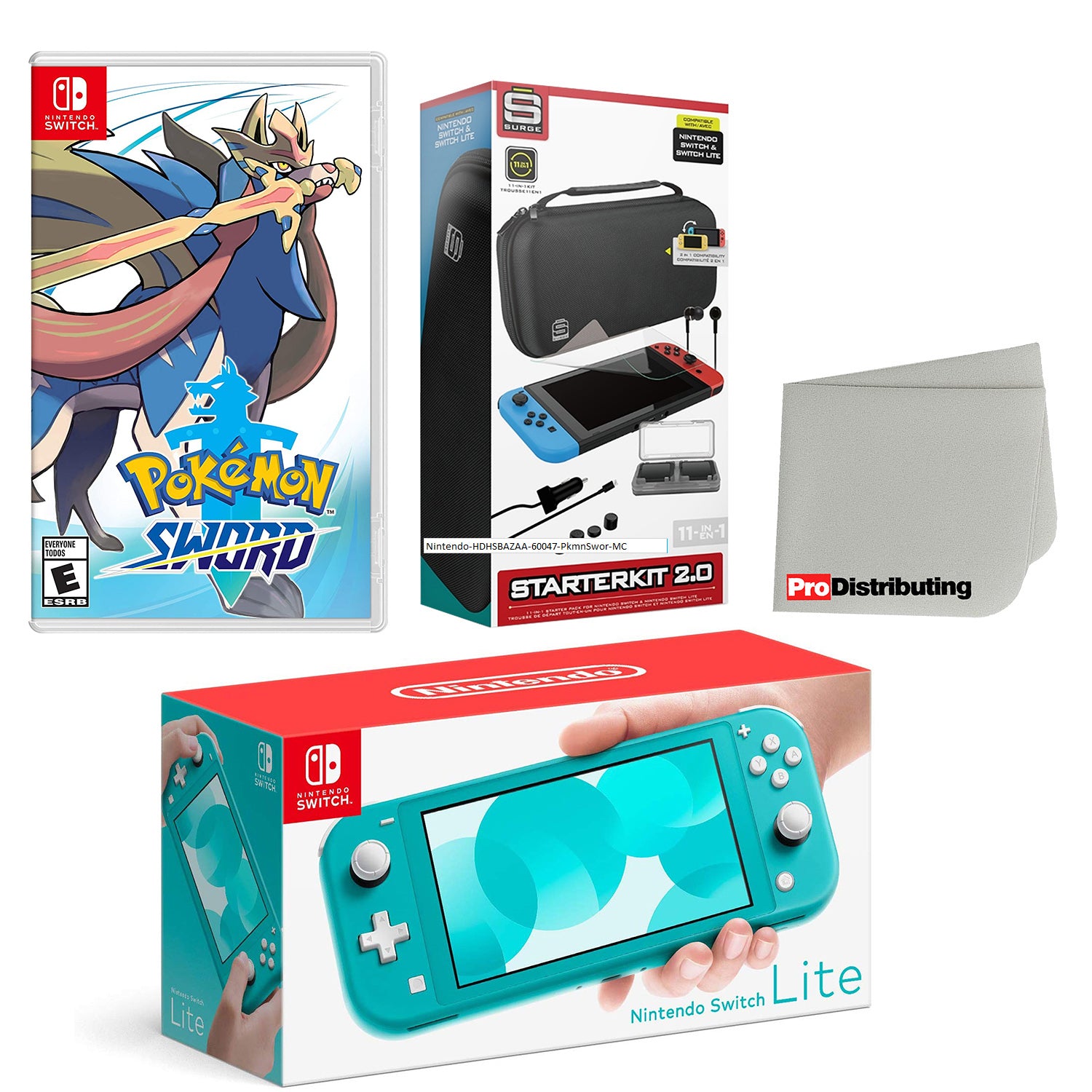 Nintendo Switch Lite Console Turquoise with Pokemon Sword