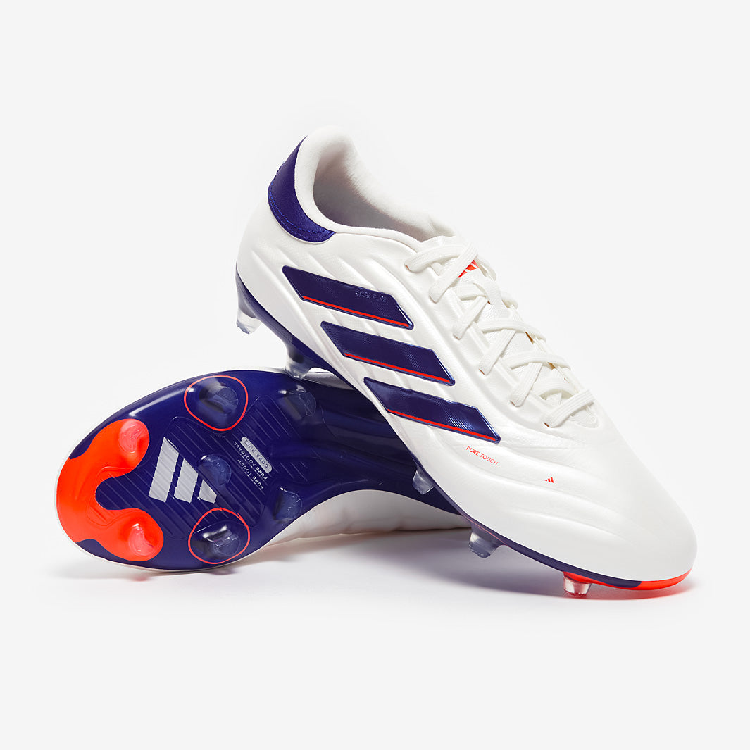 adidas Copa Pure 2 Pro Leather Firm Ground - Ftwr White/Lucid Blue