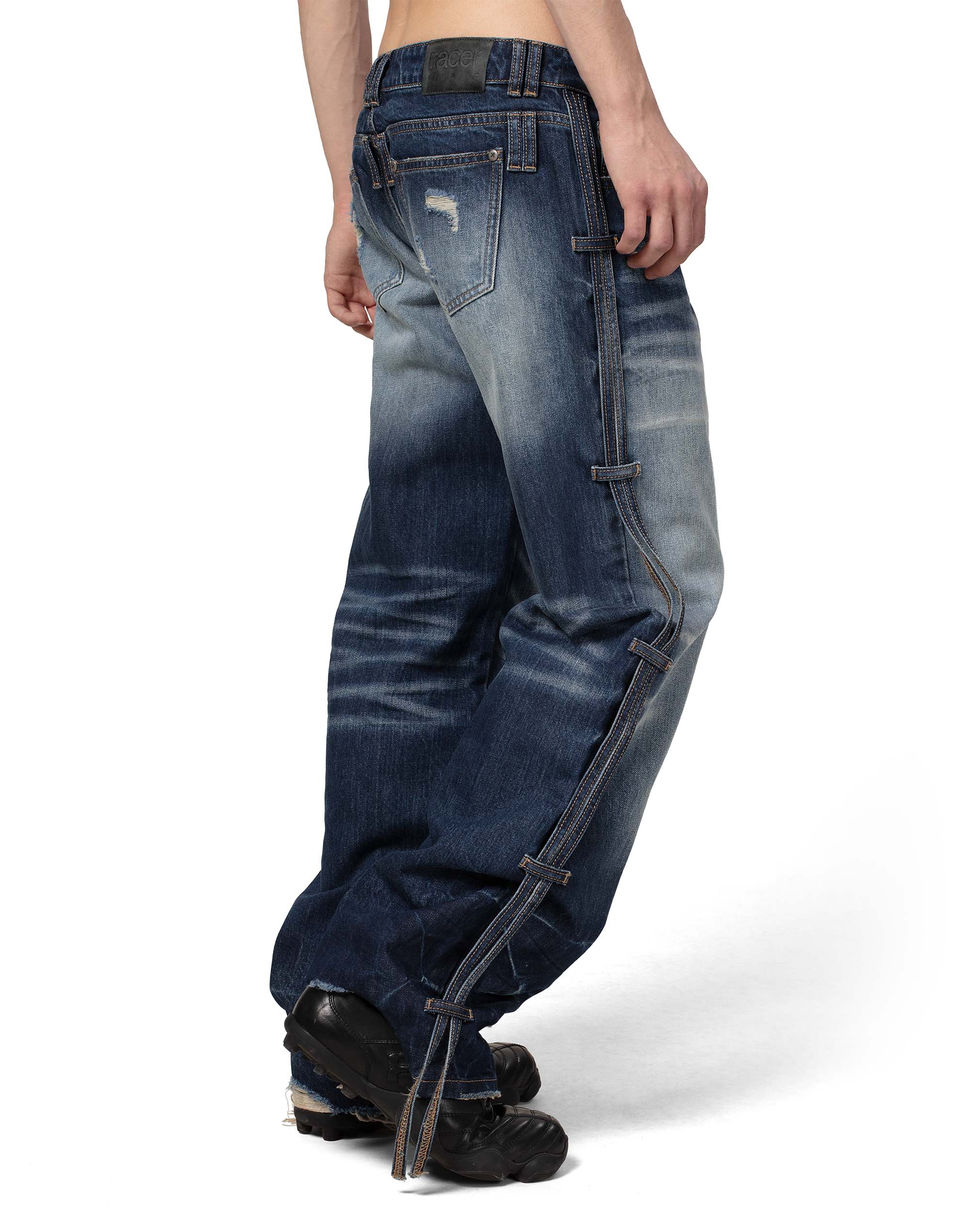 Dark Blue Transformer Track Denim – Racer Worldwide