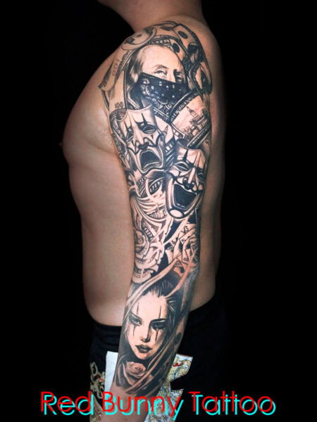 laugh now cry later | 東京 タトゥースタジオ 吉祥寺 Red Bunny