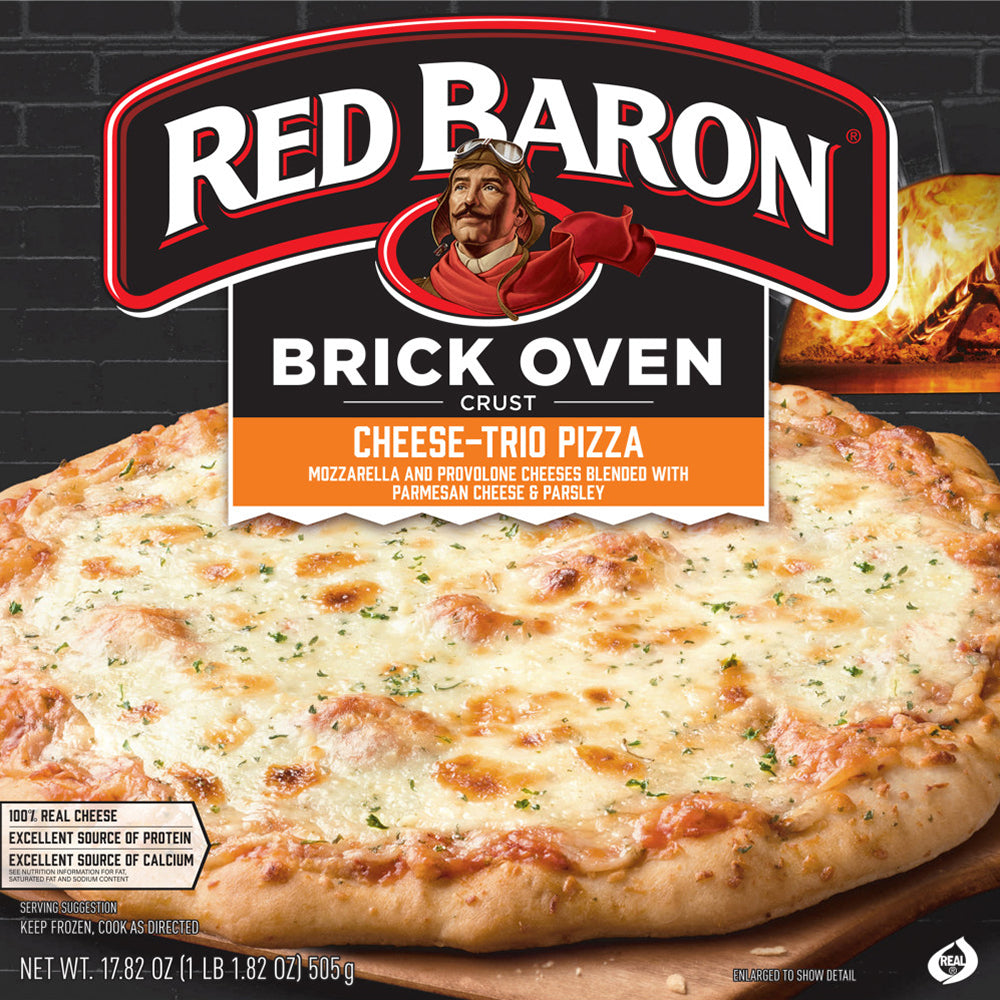 Red Baron® Frozen Pizza – RED BARON® Brick Oven Cheese-Trio Pizza