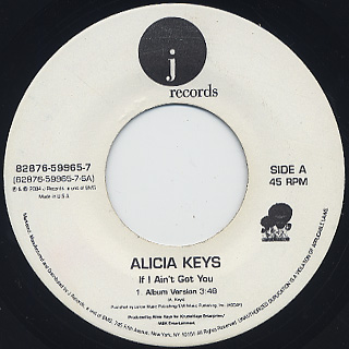 Alicia Keys / If I Ain't Got You c/w Daiary (7inch), J Records