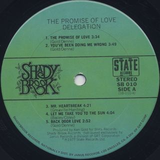 Delegation / The Promise Of Love (LP), Shady Brook | 中古レコード