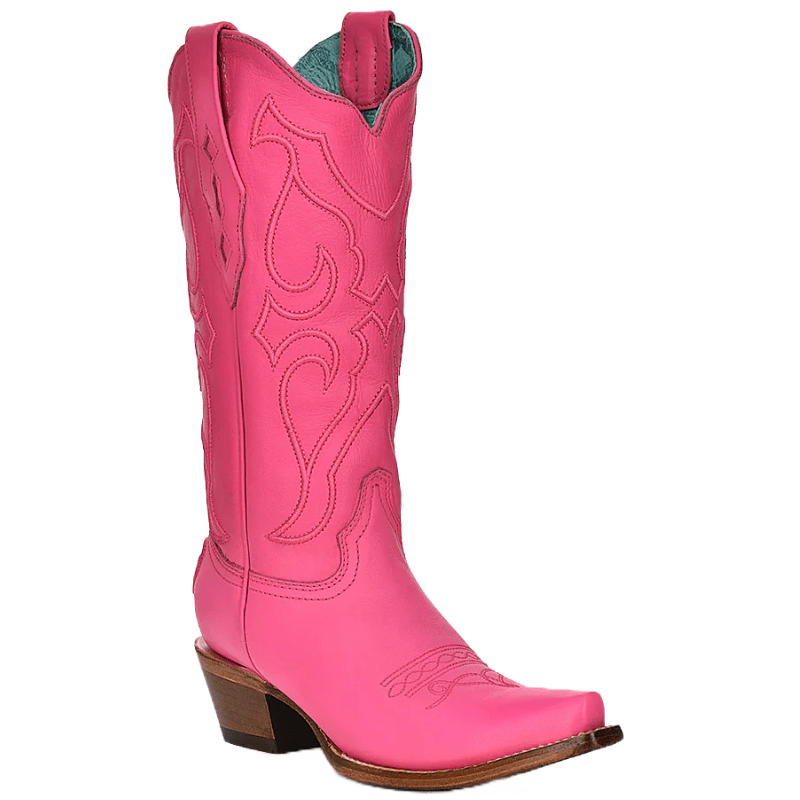 Corral Women's Fuchsia Embroidery Snip Toe Western Boots Z5138