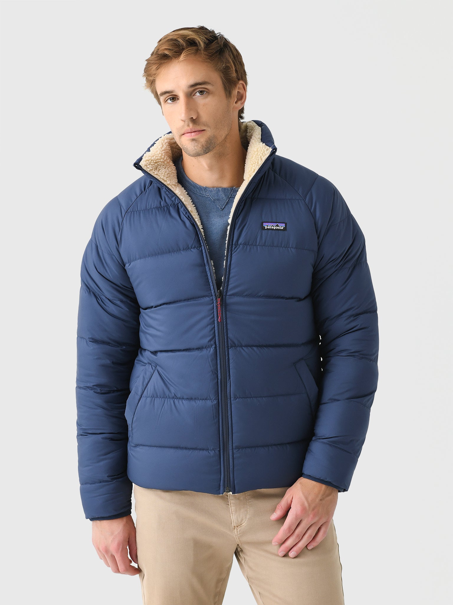 Patagonia Men's Reversible Silent Down Fleece Jacket – Saint Bernard