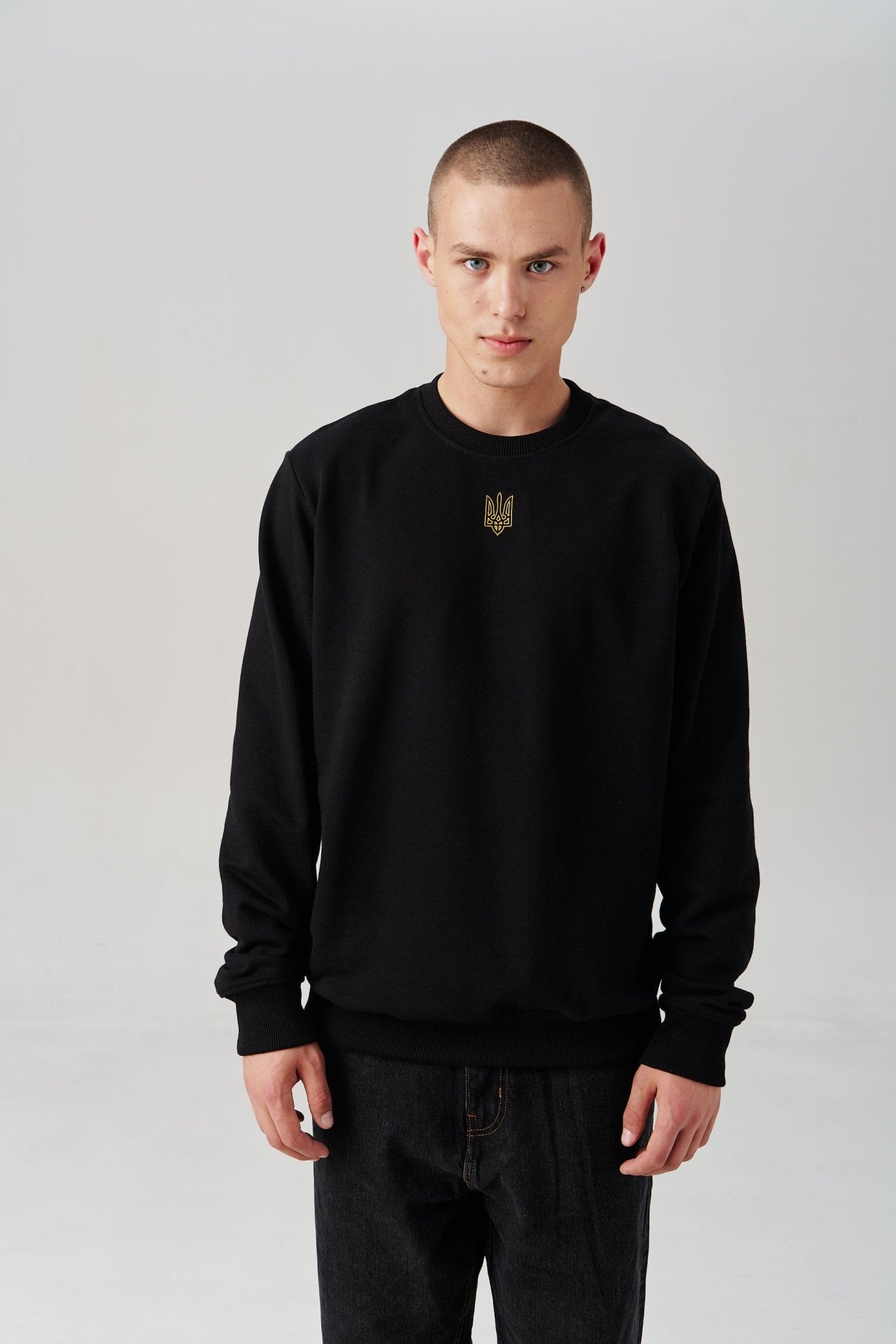 Crewneck Embroidered Tryzub Sweatshirt – Saint Javelin