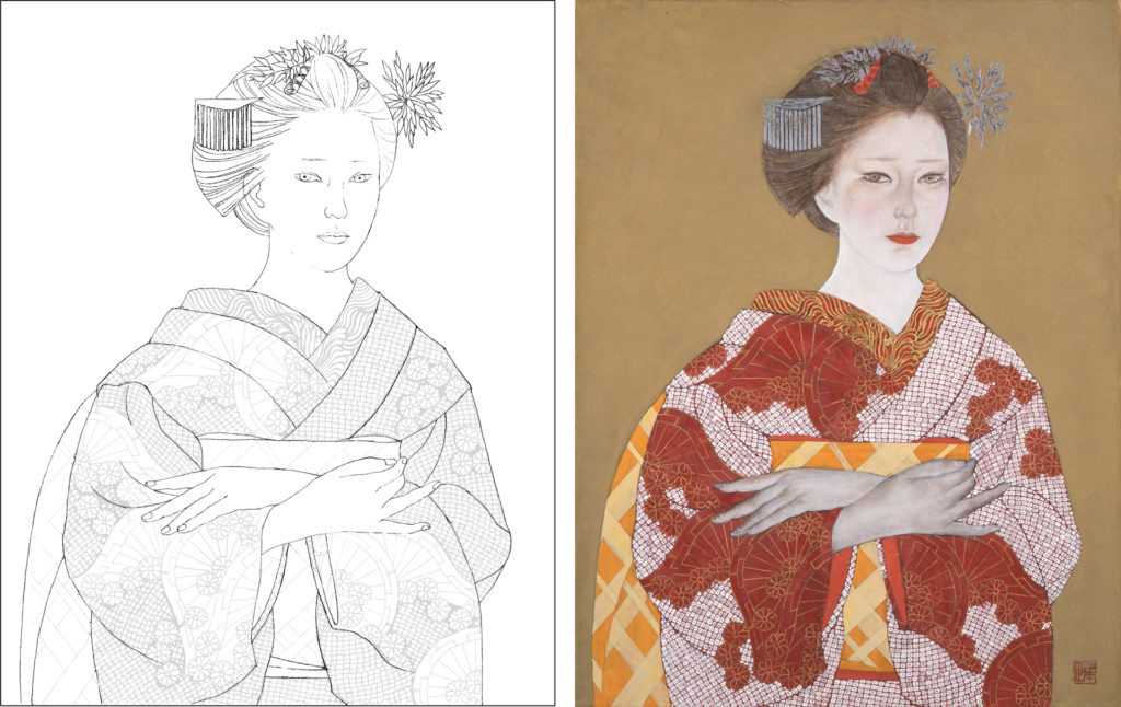 石正美術館「別品ぬり絵」メイキング – 石正美術館