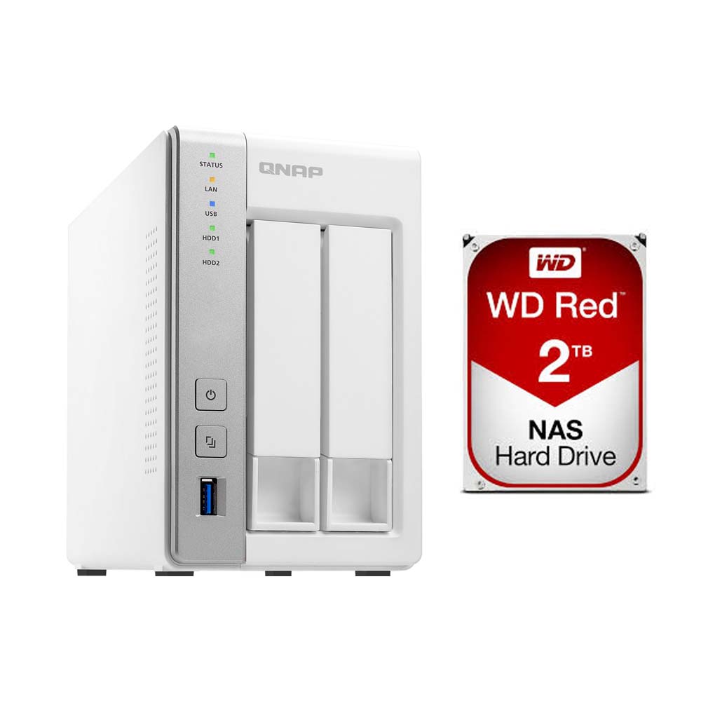 QNAP TS-231P 2ベイ NAS&HDDセット（4TB） QNAP TS-231P 2-Bay NAS