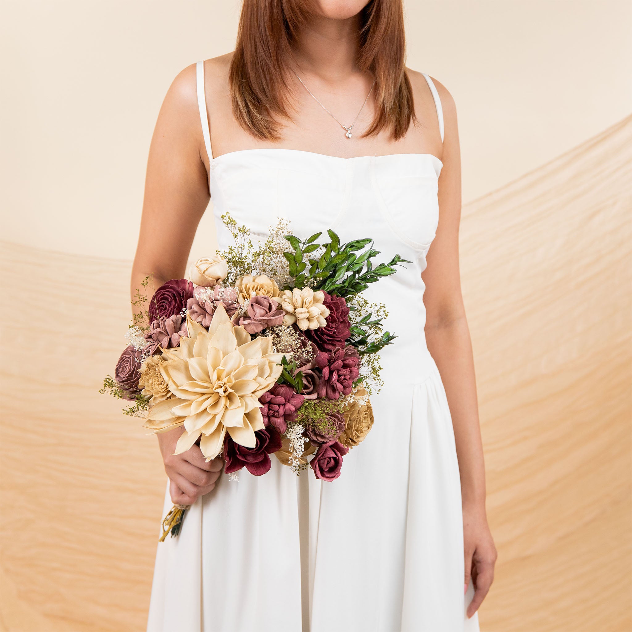 Wild Style Vintage Vineyard Bridal Bouquet – Sola Wood Flowers